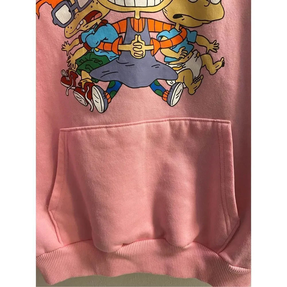 NICKELODEON RUGRATS DONT BE A BABY HOODIE UNISEX MEN WOMEN SIZE SMALL. HAS STAIN - Picture 10 of 13